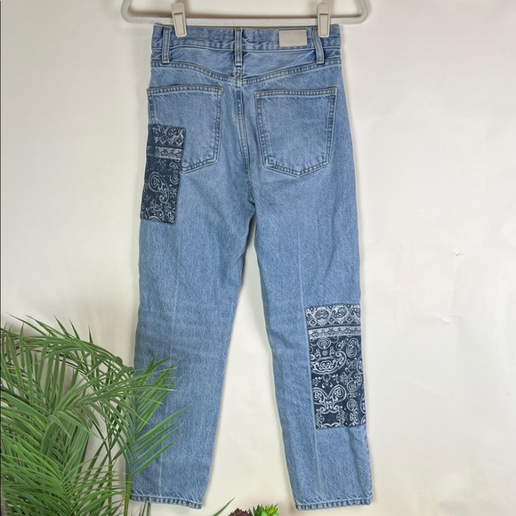 Maje Patched Boyfriend Jeans Blue US 0 France 34 - Picture 8 of 12